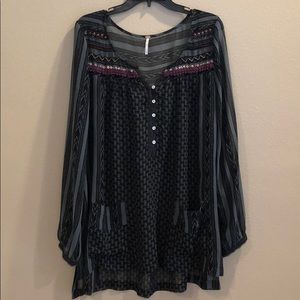 Free People Beaded Blouse